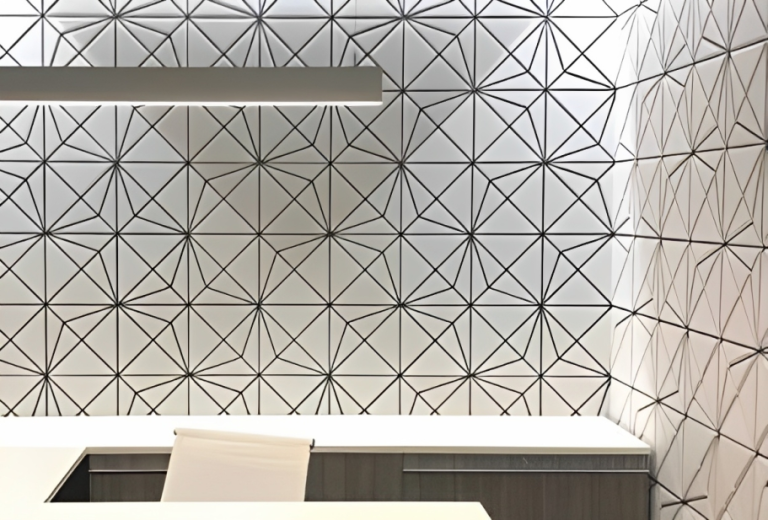 Paneles modulares taula dualcolor de Tradelson fabricados de placas PET reciclado en Barcelona.