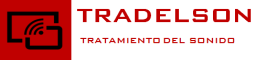 Logo de Tradelson, empresa especializada en tratamiento y absorción acústica en Barcelona.